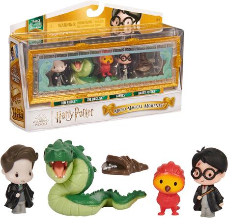 Wizarding World Harry Potter, Set Regalo Micro Magical Moments Scena del Film La Camera dei Segreti con 5 Mini Personaggi