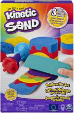 Kinetic Sand, Set Sabbie Arcobaleno, con 3 Colori Di Sabbia (382 G) e 6 Accessori, dai 3 Anni