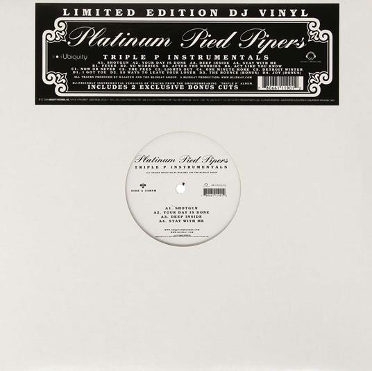 Triple P Instrumentals - Vinile LP di Platinum Pied Pipers