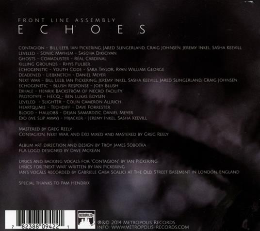 Echoes - CD Audio di Front Line Assembly - 2