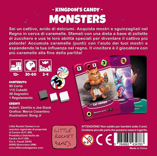 Kingdom's Candy Monsters + Esp. Dei Antichi. Gioco da tavolo