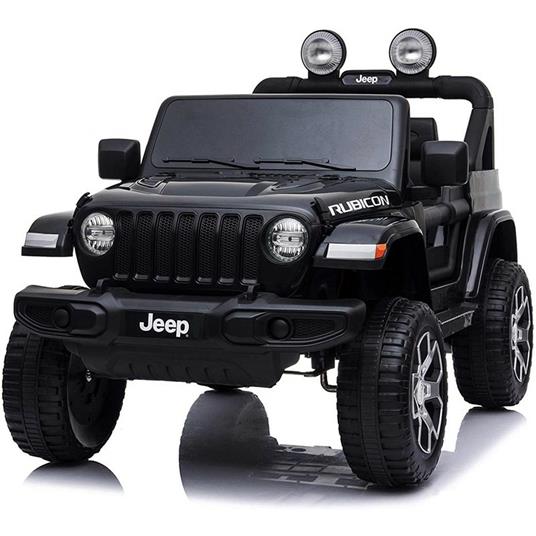 Auto Elettrica Per Bambini Jeep Wrangler Rubicon Nera Con R/C 12v, Sedile  In Pelle, Bluetooth E Fm - Baby Car - Elettriche - Giocattoli | IBS