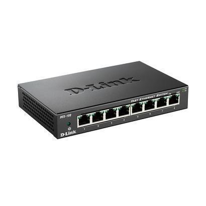 Switch di rete D-Link DES-108 No gestito Fast Ethernet 10/100 Nero - D-Link  - Informatica | IBS