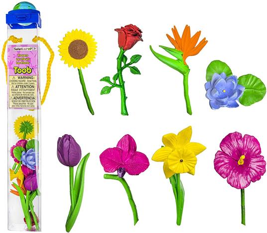 Plastic Miniatures in Toobs-Flowers