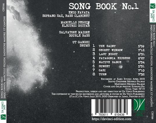 Song Book n.1 - CD Audio di Enzo Favata - 2