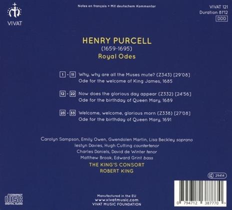 Royal Odes - CD Audio di Henry Purcell,King's Consort - 2