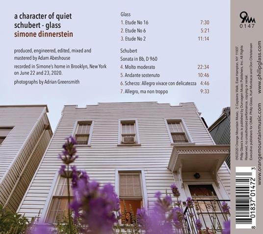 A Character Of Quiet - CD Audio di Philip Glass,Franz Schubert,Simone Dinnerstein - 2