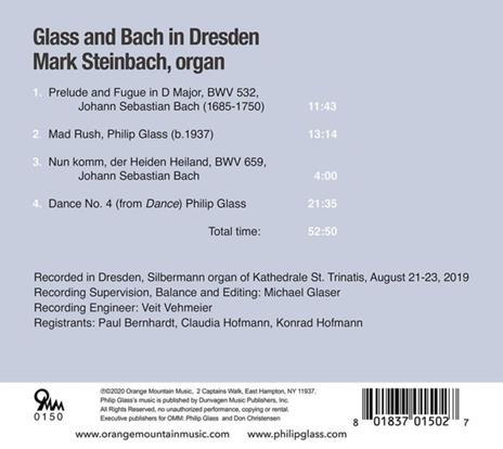 Glass-Bach Dresden - CD Audio di Mark Steinbach - 2