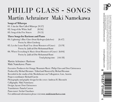 Glass. Songs - CD Audio di Martin & Maki Namekawa Achrainer - 2