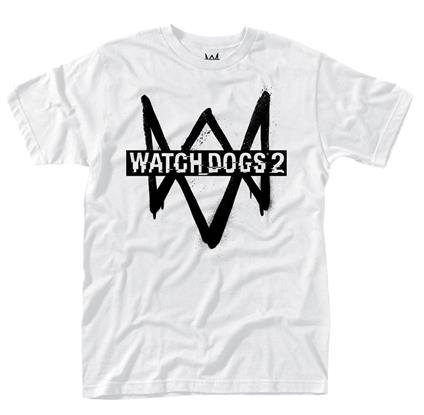 T-Shirt Unisex Tg. L Watch Dogs 2. Logo