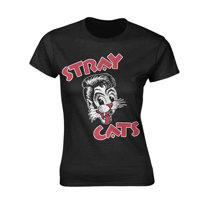 T-Shirt Donna Tg. M Stray Cats. Cat Logo