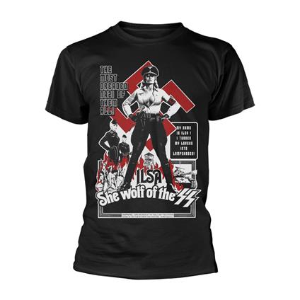 T-Shirt Unisex Tg. M Plan 9 - Ilsa She Wolf Of The S.S. Black