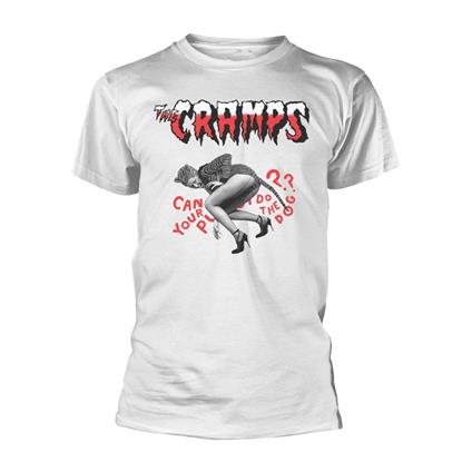 T-Shirt Unisex Tg. M Cramps - Do The Dog White