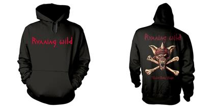 Running Wild - Under Jolly Roger (Crossbones) (Felpa Con Cappuccio Unisex Tg. L)