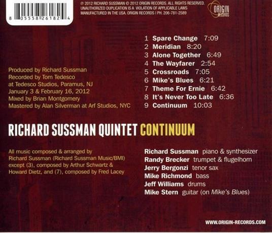 Continuum - CD Audio di Richard Sussman - 2