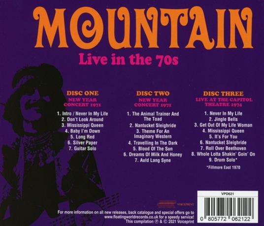 Live In The 70s - CD Audio di Mountain