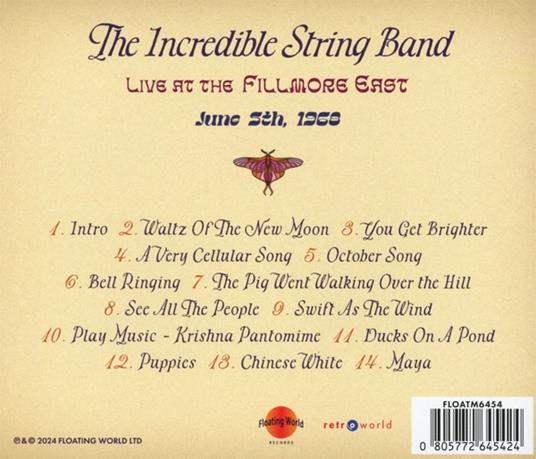 Live At The Fillmore East - CD Audio di Incredible String Band - 2
