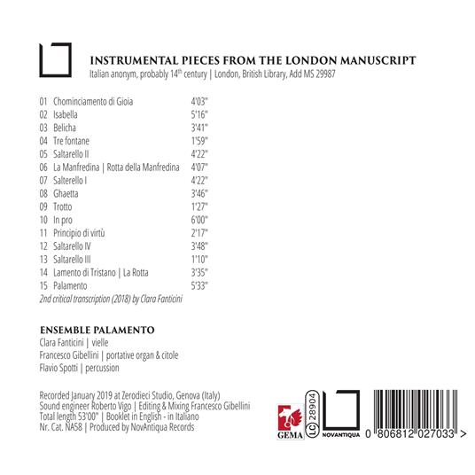 Palamento - CD Audio di Ensemble Palamento - 2