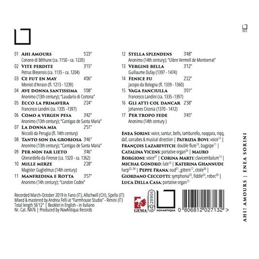 Ahi! Amours - CD Audio di Enea Sorini - 2