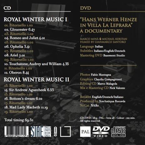 Royal Winter on Shakesperian Characters - CD Audio + DVD di Marco Minà - 2
