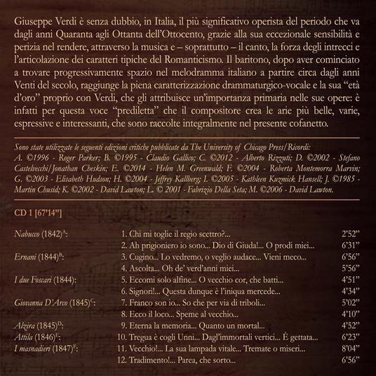 Complete Arias For Baritono - CD Audio di Giuseppe Verdi,Sebastiano Cicognetti - 2