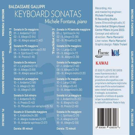 Galuppi Keyboard Sonatas Vol.1 - CD Audio di Michele Fontana - 2