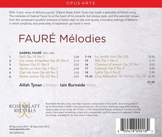 Melodies - CD Audio di Gabriel Fauré - 2