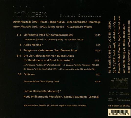 Tango Nuevo - A Symphonic Tribute - CD Audio di Astor Piazzolla - 2