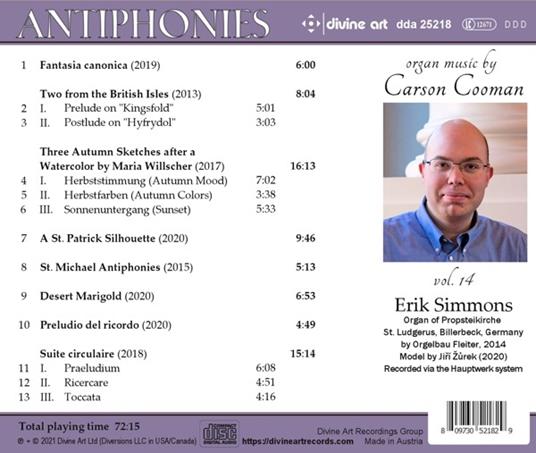 Antiphonies - CD Audio di Erik Simmons - 2