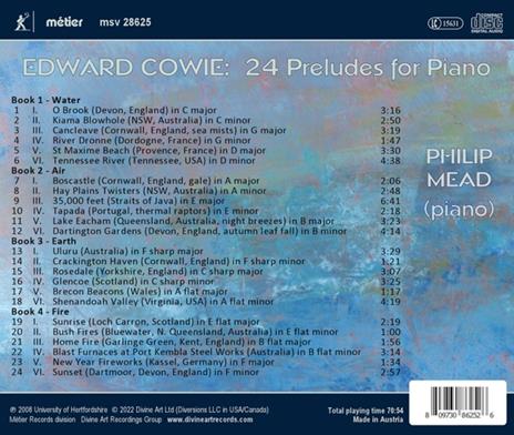 24 Preludes For Piano - CD Audio di Philip Mead,Edward Cowie - 2