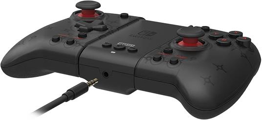 HORI Set Split Pad Pro Controller Ergonomico (Nero) per Modalità Portatile con Adattatore Cablato - Ufficiale Nintendo - - Nintendo Switch - 5