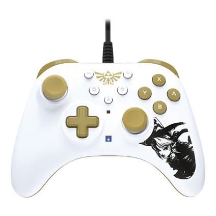 Gamepad SWITCH Horipad Turbo Wired Zelda Edition White e Gold NSW 463U