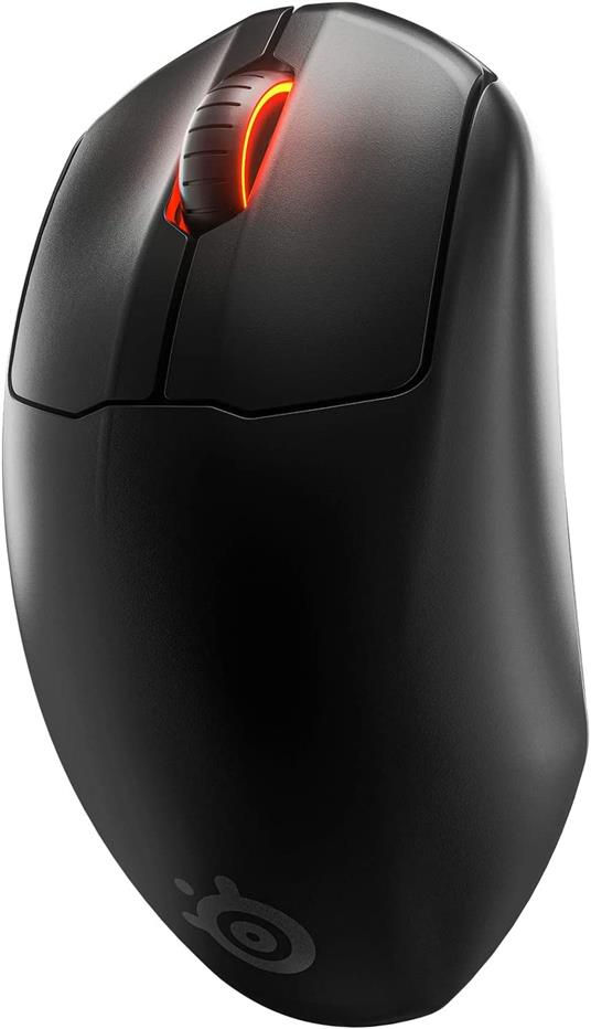 SteelSeries Prime Mini Wireless, Prestazioni Esports Mouse di Gaming Senza Fili, 100 ore di batteria - Switch ottici magnetici, Fattore di forma mini - 3