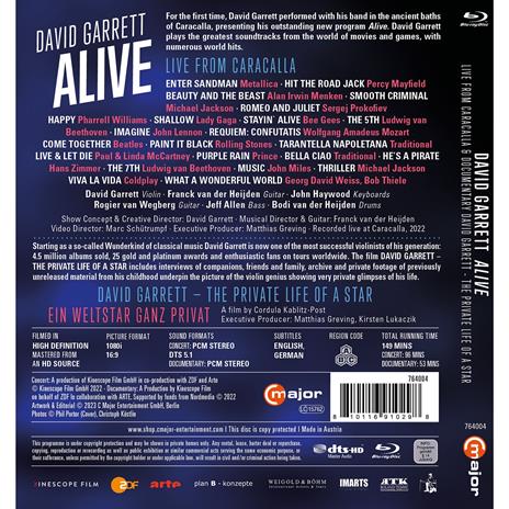 Alive. Live From Caracalla (Blu-ray) - Blu-ray di David Garrett - 2
