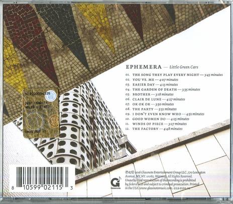 Ephemera - CD Audio di Little Green Cars - 2