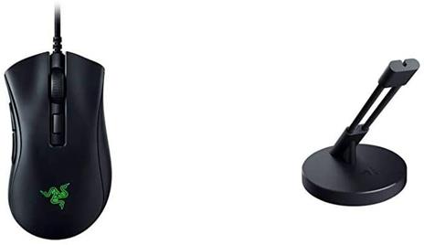 Razer DeathAdder V2 Mini (USB Mouse Gaming per PC, Soli 62 g, Switch Ottico per Mouse Razer, Cavo Speedflex e Illuminazione Chroma RGB) + Grip Tape (Adesivi antiscivolo per Mouse)