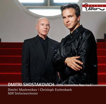Concerti per violoncello n.1, n.2 - CD Audio di Dmitri Shostakovich,Christoph Eschenbach,NDR Symphony Orchestra,Dimitri Maslennikov