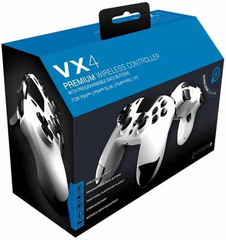 Gioteck VX4 Bianco Bluetooth Gamepad Analogico/Digitale PC, PlayStation 4, PlayStation 5 - 4