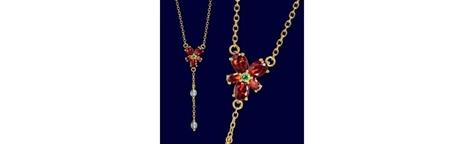 Collana Harry Potter. Hermione Red Crystal - 2