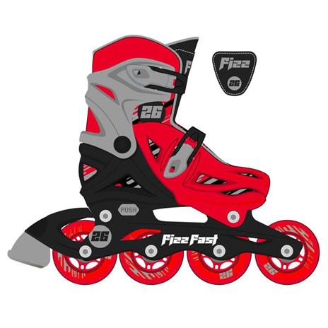 Street Surfing Pattini in Linea Fizz Rosso e Nero S 31-34