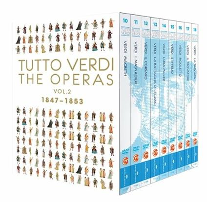 Tutto Verdi. Le opere. Vol. 2 (1847-1853) (9 DVD) - DVD di Giuseppe Verdi,Marcelo Alvarez,Roberto Aronica,Bruno Bartoletti,Andrea Battistoni