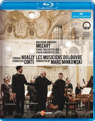 Wolfgang Amadeus Mozart. Piano Concerto K. 488. Violin Concerto K. 219 (Blu-ray) - Blu-ray di Wolfgang Amadeus Mozart,Marc Minkowski,Les Musiciens du Louvre,Francesco Corti,Thibault Noally