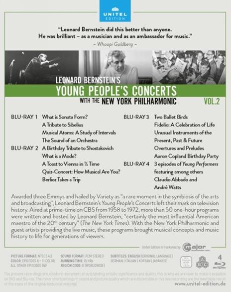 Young People's Concerts vol.2 (4 Blu-ray) - Blu-ray di Leonard Bernstein - 2