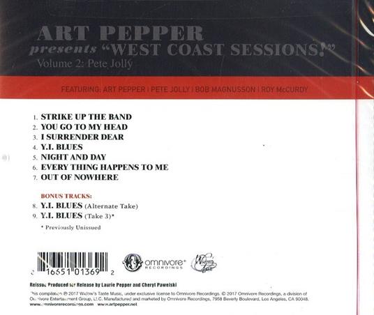 West Coas Session vol.2 - CD Audio di Art Pepper - 2