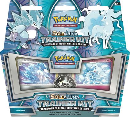 Pokemon. Sole E Luna Trainer Kit 11 Alolan Sandslash & Alolan Ninetales