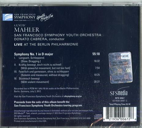 Sinfonia n.1 - CD Audio di Gustav Mahler,Michael Tilson Thomas,San Francisco Symphony Orchestra - 2