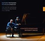 Different Spaces. Concerto per pianoforte - Musica per due pianoforti - CD Audio di Nicholas Angelich,Baptiste Trotignon,Paul Daniel,Orchestre National Bordeaux Aquitaine