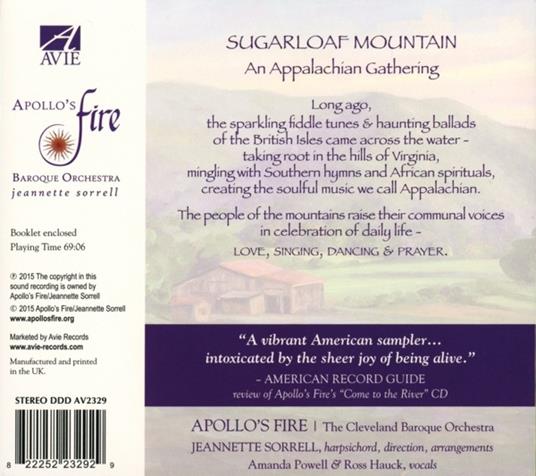 Sugarloaf Mountain. An App - CD Audio di Apollo's Fire