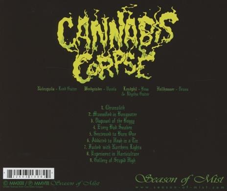 Tube of the Resinated - CD Audio di Cannabis Corpse - 2