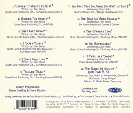 I Feel Like Singin' - CD Audio di Dan Hicks and the Hot Licks - 2